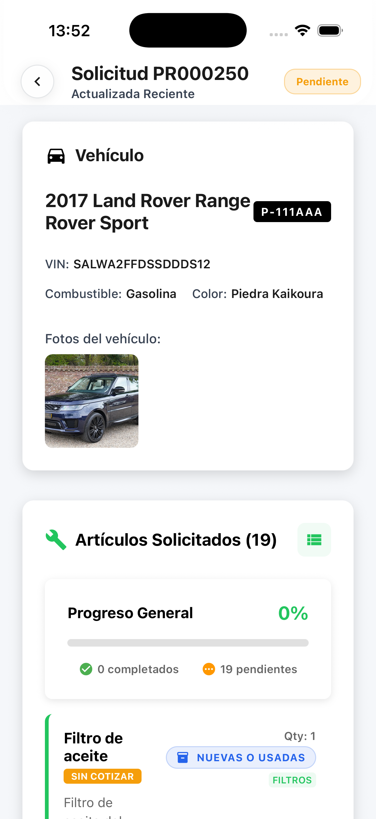 Cotiza con foto, voz o IA